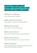 WGU D344 PMHNP OBJECTIVE&NewLine;ASSESSMENT UPDATED ACTUAL EXAM&NewLine;QUESTIONS AND CORRECT ANSWERS&NewLine;