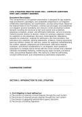 FAMILY LAW EXAM 2024 &ndash; COMPLETE QUESTIONS WITH 100&percnt; ACCURATE ANSWERS