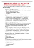 Test Bank for Perry&rsquo;s Maternal Child Nursing Care in Canada 3rd Edition Keenan-Lindsay 2027&sol;2028