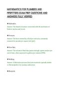 MATHEMATICS FOR PLUMBERS AND PIPEFITTERS EXAM PREP QUESTIONS AND ANSWERS FULLY VERIFIED&period;pdf&NewLine;&NewLine;