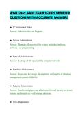 WGU D459 AAN1 EXAM SCRIPT VERIFIED&NewLine;QUESTIONS WITH ACCURATE ANSWERS&NewLine;