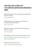 WGU D550 TASK 2 ETHICS FOR&NewLine;ACCOUNTANTS CERTIFICATION PREPARATION&NewLine;GUIDE