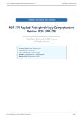 NUR 376 Applied Pathophysiology Comprehensive&NewLine;Review 2026 UPDATE