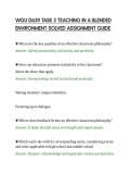 WGU D639 TASK 3 TEACHING IN A BLENDED&NewLine;ENVIRONMENT SOLVED ASSIGNMENT GUIDE&NewLine;