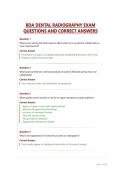 BDA DENTAL RADIOGRAPHY EXAM QUESTIONS AND CORRECT ANSWERS