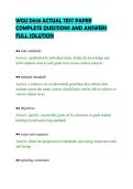 WGU D658 ACTUAL TEST PAPER&NewLine;COMPLETE QUESTIONS AND ANSWERS&NewLine;FULL SOLUTION