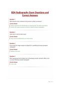 BDA Radiography Exam Questions and&NewLine;Correct Answers