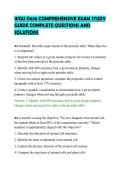WGU D658 COMPREHENSIVE EXAM STUDY&NewLine;GUIDE COMPLETE QUESTIONS AND&NewLine;SOLUTIONS