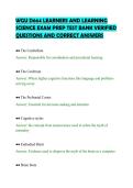 WGU D664 LEARNERS AND LEARNING&NewLine;SCIENCE EXAM PREP TEST BANK VERIFIED&NewLine;QUESTIONS AND CORRECT ANSWERS&NewLine;