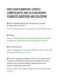 WGU D668 ELEMENTARY LITERACY&NewLine;CURRICULUM PA AND OA EXAM REVIEW&NewLine;COMPLETE QUESTIONS AND SOLUTIONS