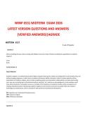 NRNP 6531 MIDTERM EXAM 2026 LATEST VERSION QUESTIONS AND ANSWERS &lpar;VERIFIED ANSWERS&rpar;&vert;AGRADE
