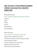 MBA 704 EXAM 2 CORE ADVANCED BUSINESS STRATEGY AND ANALYTICS CONCEPTS REVIEW 2026&period;pdf&NewLine;&NewLine;