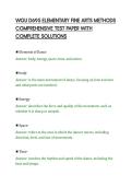 WGU D695 ELEMENTARY FINE ARTS METHODS&NewLine;COMPREHENSIVE TEST PAPER WITH&NewLine;COMPLETE SOLUTIONS