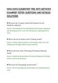 WGU D695 ELEMENTARY FINE ARTS METHODS&NewLine;EXAMPREP TESTED QUESTIONS AND DETAILED&NewLine;SOLUTIONS