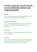 WGU D695 ELEMENTARY FINE ARTS METHODS&NewLine;OA 158 COMPREHENSIVE QUESTIONS AND&NewLine;COMPLETE SOLUTIONS&NewLine;