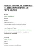 WGU D695 ELEMENTARY FINE ARTS METHODS&NewLine;OA 158 EXAM REVIEW QUESTIONS AND&NewLine;VERIFIED SOLUTIONS