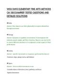 WGU D695 ELEMENTARY FINE ARTS METHODS&NewLine;OA 158 EXAMPREP TESTED QUESTIONS AND&NewLine;DETAILED SOLUTIONS&NewLine;