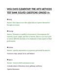 WGU D695 ELEMENTARY FINE ARTS METHODS&NewLine;TEST BANK SOLVED QUESTIONS GRADED A&plus;