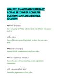 WGU D771 QUANTITATIVE LITERACY&NewLine;ACTUAL TEST PAPER COMPLETE&NewLine;QUESTIONS AND ANSWERS FULL&NewLine;SOLUTION&NewLine;