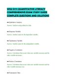 WGU D771 QUANTITATIVE LITERACY&NewLine;COMPREHENSIVE EXAM STUDY GUIDE&NewLine;COMPLETE QUESTIONS AND SOLUTIONS&NewLine;