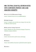 MBA 705 FINAL EXAM FULL REVISION NOTES WITH CORPORATE STRATEGY AND CASE ANALYSIS CONCEPTS&period;pdf&NewLine;&NewLine;