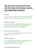MBA 705 EXAM 1 COMPLETE MOCK EXAM AND STUDY GUIDE WITH STRATEGIC ANALYSIS AND FOUNDATIONAL CONCEPTS&period;pdf&NewLine;&NewLine;