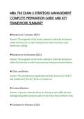 MBA 705 EXAM 2 STRATEGIC MANAGEMENT COMPLETE PREPARATION GUIDE AND KEY FRAMEWORK SUMMARY&period;pdf&NewLine;&NewLine;