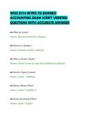 WGU D774 INTRO TO BUSINESS&NewLine;ACCOUNTING EXAM SCRIPT VERIFIED&NewLine;QUESTIONS WITH ACCURATE ANSWERS&NewLine;