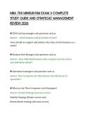 MBA 705 MINSUN KIM EXAM 3 COMPLETE STUDY GUIDE AND STRATEGIC MANAGEMENT REVIEW 2026&period;pdf&NewLine;&NewLine;