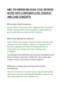 MBA 705 MINSUN KIM EXAM 3 FULL REVISION NOTES WITH CORPORATE LEVEL STRATEGY AND CASE CONCEPTS&period;pdf&NewLine;&NewLine;