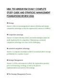 MBA 705 MINSUN KIM EXAM 1 COMPLETE STUDY GUIDE AND STRATEGIC MANAGEMENT FOUNDATIONS REVIEW 2026&period;pdf&NewLine;&NewLine;