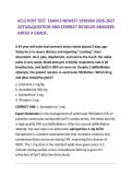 ACLS POST TEST EXAM 3 NEWEST VERSION 2026-2027 ACTUAL QUESTION AND CORRECT DETAILED ANSWERS RATED A GRADE  2026&sol;2027 FREQUENTLY MOST TESTED Q&A FROM PAST PAPERS &ndash; MOST EXPECTED IN EXAM &ndash; MUST KNOW BEFORE EXAM&NewLine;