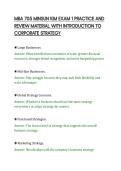 MBA 705 MINSUN KIM EXAM 1 PRACTICE AND REVIEW MATERIAL WITH INTRODUCTION TO CORPORATE STRATEGY&period;pdf&NewLine;&NewLine;