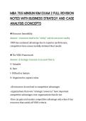 MBA 705 MINSUN KIM EXAM 2 FULL REVISION NOTES WITH BUSINESS STRATEGY AND CASE ANALYSIS CONCEPTS&period;pdf&NewLine;&NewLine;
