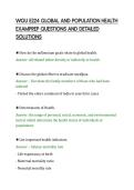 WGU E224 GLOBAL AND POPULATION HEALTH&NewLine;EXAMPREP QUESTIONS AND DETAILED&NewLine;SOLUTIONS&NewLine;