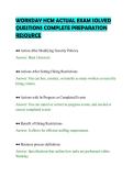 WORKDAY HCM ACTUAL EXAM SOLVED&NewLine;QUESTIONS COMPLETE PREPARATION&NewLine;RESOURCE&NewLine;