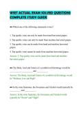 WSET ACTUAL EXAM SOLVED QUESTIONS&NewLine;COMPLETE STUDY GUIDE&NewLine;