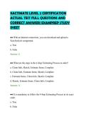 XACTIMATE LEVEL 2 CERTIFICATION&NewLine;ACTUAL TEST FULL QUESTIONS AND&NewLine;CORRECT ANSWERS EXAMPREP STUDY&NewLine;SHEET