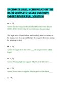 XACTIMATE LEVEL 2 CERTIFICATION TEST&NewLine;BANK COMPLETE SOLVED QUESTIONS&NewLine;EXPERT REVIEW FULL SOLUTION&NewLine;