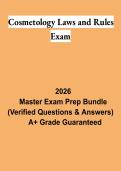 Cosmetology Laws and Rules Exam PDF &vert; Cosmetology Licensing Study Guide&comma; Practice Questions & Regulations Review 2026