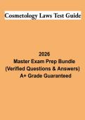 Cosmetology Laws Test Guide PDF &vert; Licensing Laws&comma; Regulations&comma; Practice Questions & State Board Exam Review 2026