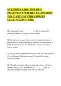 MCKISSOCK BASIC APPRAISAL PRINCIPLES I PRACTICE EXAMINATION 2026 QUESTIONS WITH ANSWERS GUARANTEED TO PASS&period;pdf&NewLine;&NewLine;