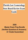 Florida Law Cosmetology State Board Review Exam Guide PDF &vert; Cosmetology Laws&comma; Practice Questions & Licensing Exam Prep 2026