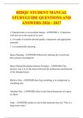 RIDQC STUDENT MANUAL &NewLine;STUDYGUIDE QUESTIONS AND &NewLine;ANSWERS 2026 - 2027