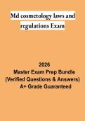 MD Cosmetology Laws & Regulations Exam PDF &vert; Maryland State Board Licensing Study Guide&comma; Practice Questions & Exam Review 2026