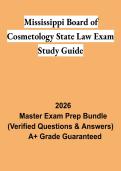 Mississippi Board of Cosmetology State Law Exam Study Guide PDF &vert; Licensing Laws&comma; Practice Questions & Exam Review 2026