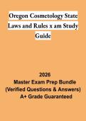 Oregon Cosmetology State Laws & Rules Exam Study Guide PDF &vert; Licensing Laws&comma; Practice Questions & State Board Review 2026