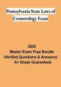 Pennsylvania State Laws of Cosmetology Exam PDF &vert; PA Cosmetology Licensing Study Guide&comma; Practice Questions & State Board Review 2026