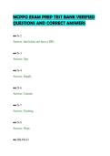 MCPPO EXAM PREP TEST BANK VERIFIED QUESTIONS AND CORRECT ANSWERS&period;pdf&NewLine;&NewLine;