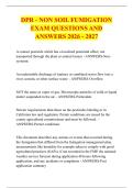 DPR - NON SOIL FUMIGATION &NewLine;EXAM QUESTIONS AND &NewLine;ANSWERS 2026 - 2027